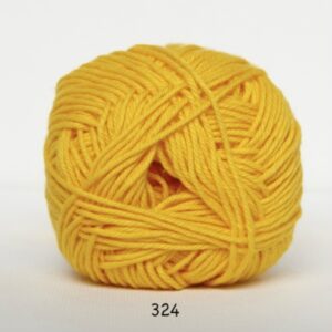 Cotton nr. 8 - Bomuldsgarn - Hæklegarn - fv 324 Gul