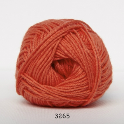 Cotton nr. 8 - Bomuldsgarn - Hæklegarn - fv 3265 Koral