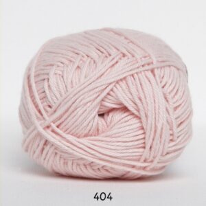 Cotton nr. 8- Bomuldsgarn - Hæklegarn - fv 404 Sart Lyserød