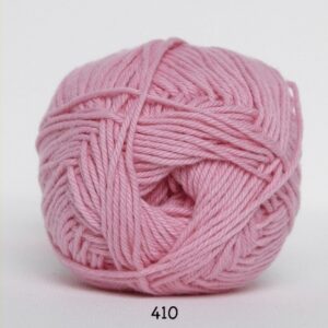 Cotton nr. 8 - Bomuldsgarn - Hæklegarn - fv 410 Baby Lyserød