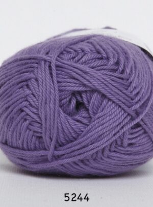 Cotton nr. 8 - Bomuldsgarn - Hæklegarn - fv 5244 Mørk Lavendel
