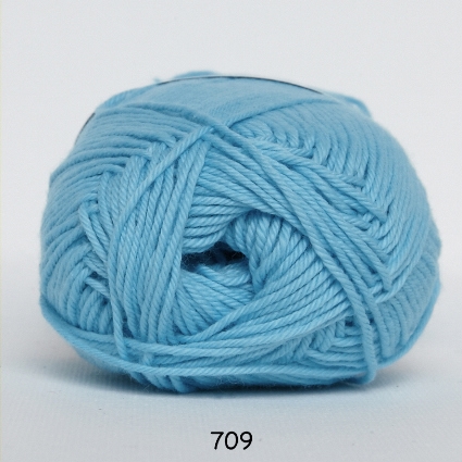 Cotton nr. 8 - Bomuldsgarn - Hæklegarn - fv 709 Lus Turkis