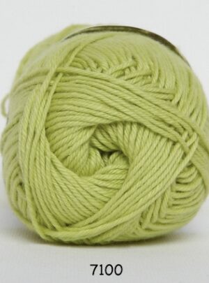 Cotton nr. 8 - Bomuldsgarn - Hæklegarn - fv 7100 Lime Grøn