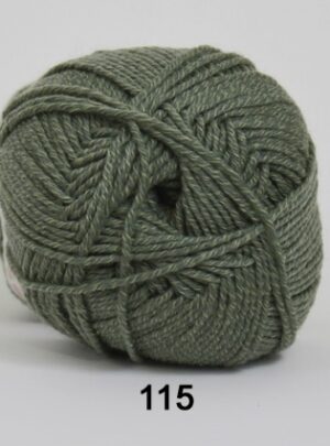 Hjertegarn All Seasons Garn - Merino & Bomuldsgarn - fv 115 Oliven