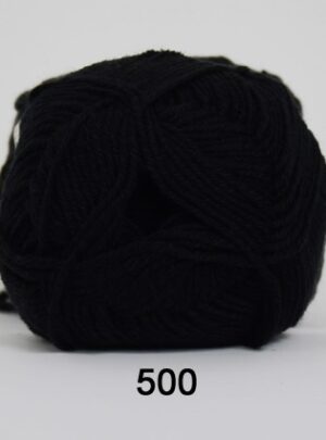 Hjertegarn All Seasons Garn - Merino & Bomuldsgarn - fv 500 Sort