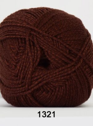 Hjertegarn Lana Cotton 212 - Bomuldsgarn - Merino Garn - 1321 Mørk Rust Rød