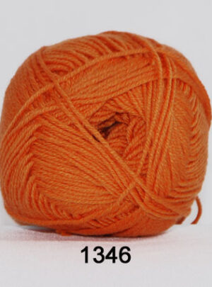 Hjertegarn Lana Cotton 212 - Bomuldsgarn - Merino Garn - 1346 Orange