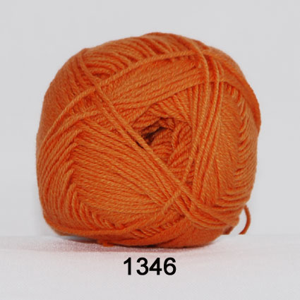 Hjertegarn Lana Cotton 212 - Bomuldsgarn - Merino Garn - 1346 Orange