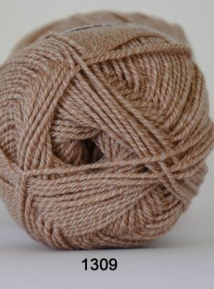 Hjertegarn Lana Cotton 212 - Bomuldsgarn - Merino Garn - fv 1309 Mørk Beige