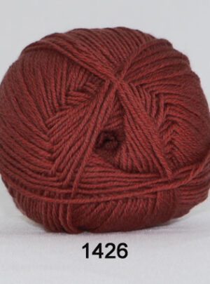 Hjertegarn Lana Cotton 212 - Bomuldsgarn - Merino Garn - fv 1426 Terracotta