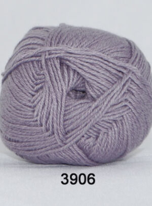 Hjertegarn Lana Cotton 212 - Bomuldsgarn - Merino Garn - fv 3906 Lys Lavendel