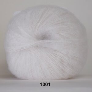 Hjertegarn Silk Kid Mohair Garn - fv 1001 Hvid