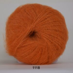 Hjertegarn Silk Kid Mohair Garn - fv 1118 Orange
