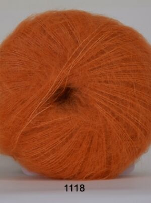 Hjertegarn Silk Kid Mohair Garn - fv 1118 Orange