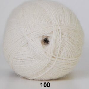 Alpaca 400 - Lama Uldgarn - fv 100 Råhvid