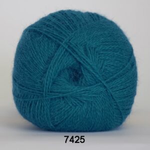 Hjertegarn Alpaca 400 - Lama Uldgarn - fv 7425 Mørk Turkis