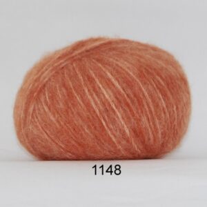 Hjertegarn Børstet Uld - Alpaca Uld Garn - fv 1148 Orange