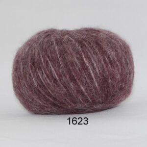 Hjertegarn Børstet Uld - Alpaca Uld Garn - fv 1623 Rød Brun