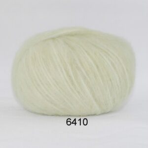 Hjertegarn Børstet Uld - Alpaca Uld Garn - fv 6410 Råhvid