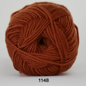 Hjertegarn Extrafine Merino 120 Garn - fv 1148 Rust Rød