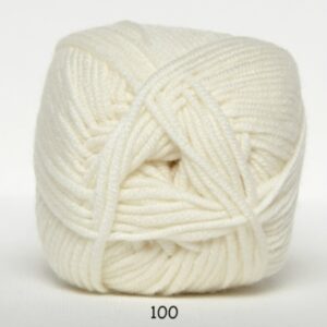 Hjertegarn Extrafine Merino 150 Garn - fv 100 Råhvid