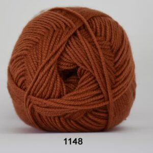 Hjertegarn Extrafine Merino 150 Garn - fv 1148 Rust Rød