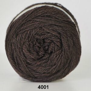 Hjertegarn Organic 350 - Økologisk Merinould Garn - fv 4001 Brun