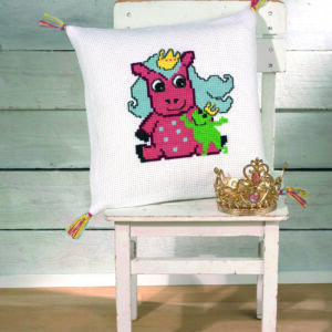 Broderi pude kit -Frø & Hest - 83 - 6375