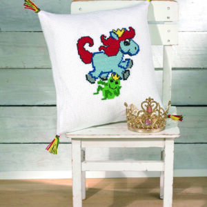 Broderi pude kit -Hest med frø - 83 - 6374