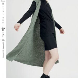 Strikkehæfte 174 model Inga Lang ribstrikket vest