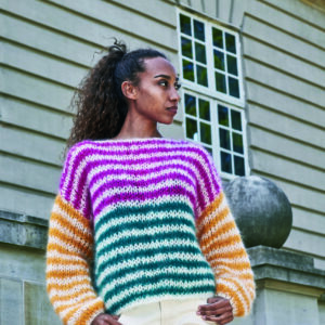 Bella strikkeopskrift - Stribet sweater - 893230