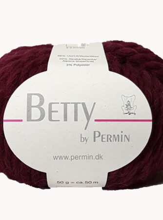Betty By Permin - Tykt uld og alpaka garn - Fv 889403 Vinrød