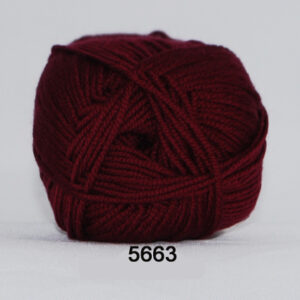 Hjertegarn Extrafine Merino 150 Garn - fv 5663 Mørk Rød