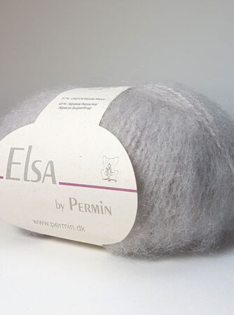Elsa By Permin - Alpaca uld & Børstet Uldgarn - Fv 880701 Lys Grå