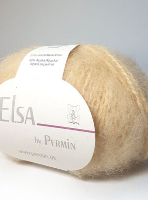 Elsa By Permin - Alpaca uld & Børstet Uldgarn - Fv 880703 Sart Gul