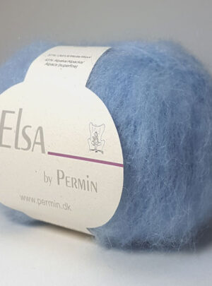 Elsa By Permin - Alpaca uld & Børstet Uldgarn - Fv 880710 Lyseblå