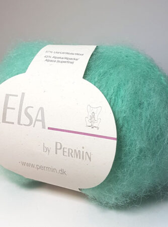 Elsa By Permin - Alpaca uld & Børstet Uldgarn - Fv 880711 Pastel Grøn
