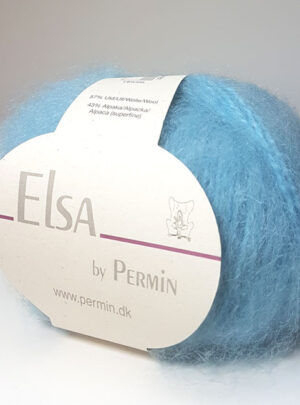 Elsa By Permin - Alpaca uld & Børstet Uldgarn - Fv 880712 Lys Turkis