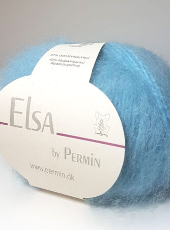Elsa By Permin - Alpaca uld & Børstet Uldgarn - Fv 880712 Lys Turkis