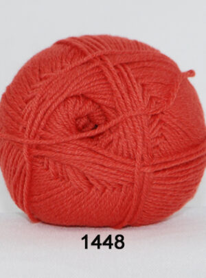 Hjertegarn Lana Cotton 212 - Bomuldsgarn - Merino Garn - 1448 Mørk orange