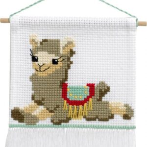 Broderi - Tælle broderi til børn - 13-9724 med Lama
