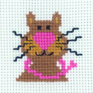 Broderi - Tælle broderi til børn - 14-9337 med Kat