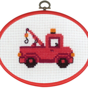 Broderi - Tælle broderi til børn - 92-8392 Kranbil