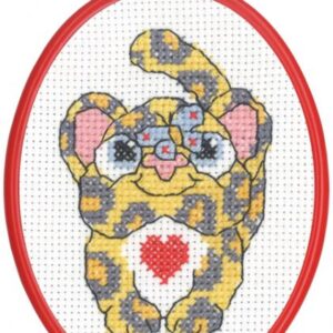Broderi - Tælle broderi til børn - 92-5841 med Leopard