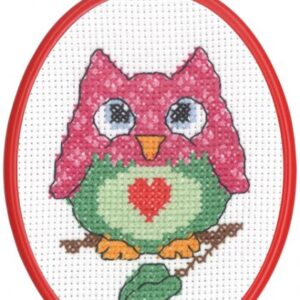 Broderi - Tælle broderi til børn - 92-5843 med Ugle