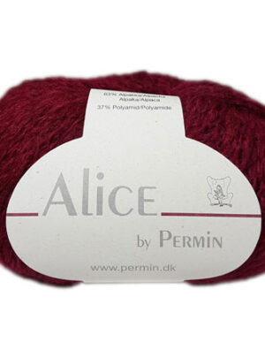 Alice Permin - Alpaca & Polyamid garn - fv 34 Vinrød