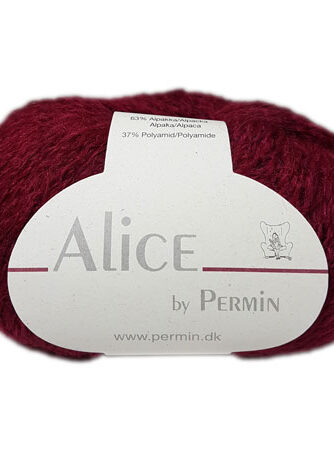 Alice Permin - Alpaca & Polyamid garn - fv 34 Vinrød