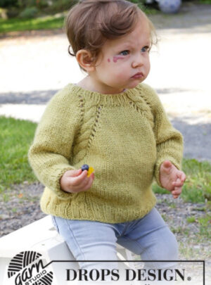 38-9 Baby Leaf Sweater by DROPS Design, fra DROPS Design
