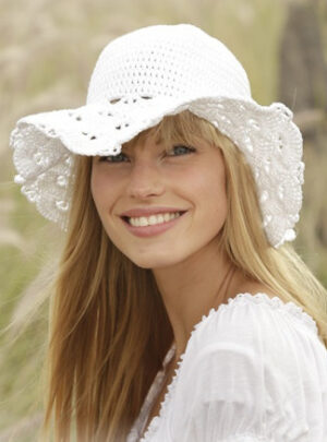 Country Girl by DROPS Design - Hat Hækleopskrift 54/56 - 58/60 cm