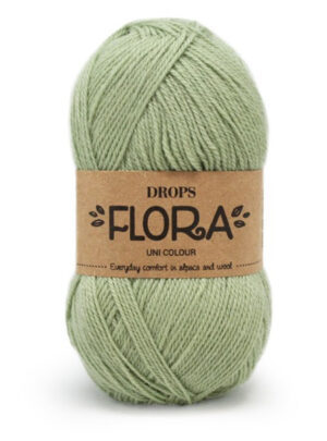 DROPS Flora Unicolor 16 Pistacie, Uldgarn/Alpacagarn, fra DROPS Design